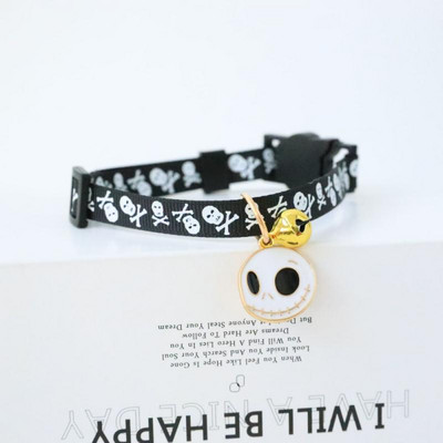 Helovīna regulējama kaķu kaklasiksna Mājdzīvnieku kaklasiksnas Maza kaķa suņa zvana drošības sprādzes kaklarotas aksesuāri Helovīna kaķēnu aksesuāri