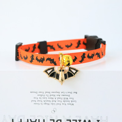 Helovīna regulējama kaķu kaklasiksna Mājdzīvnieku kaklasiksnas Maza kaķa suņa zvana drošības sprādzes kaklarotas aksesuāri Helovīna kaķēnu aksesuāri