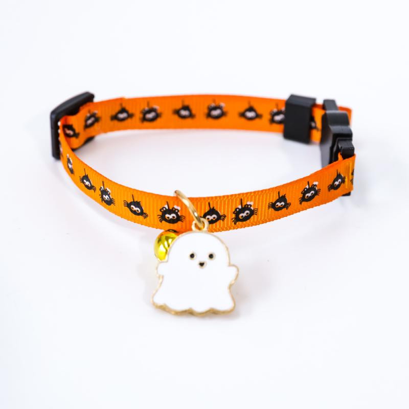 Helovīna regulējama kaķu kaklasiksna Mājdzīvnieku kaklasiksnas Maza kaķa suņa zvana drošības sprādzes kaklarotas aksesuāri Helovīna kaķēnu aksesuāri