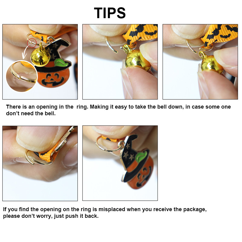 Helovīna regulējama kaķu kaklasiksna Mājdzīvnieku kaklasiksnas Maza kaķa suņa zvana drošības sprādzes kaklarotas aksesuāri Helovīna kaķēnu aksesuāri