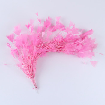 Φτερά γαλοπούλας 10-12 ιντσών Λουλούδι για κόμμωση Ροζ φτερά κλιπ σε επεκτάσεις μαλλιών Headpiece Διακοσμητικά φτερά DIY Crafts