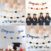 Mirdzošs izlaiduma ballītes fona noformējums Izlaiduma balles reklāmkarogs Izlaiduma bakalaura cepure Karoga karoga reklāmkarogs