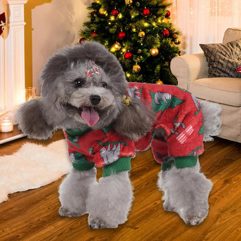 Пижами за домашни любимци Pretty Christmas Cool Shirt Style Dog Cat Clothing Four-Les Pet Shirt Летни дрехи Cool Dog Cat Shirt