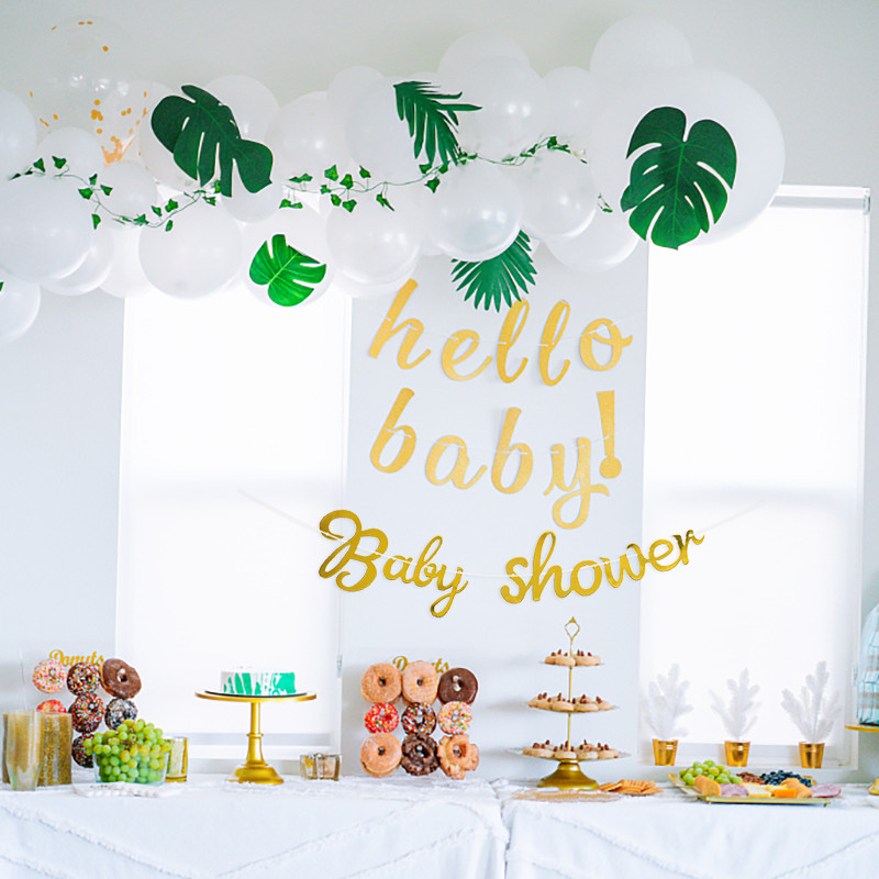 Zelta bērnu dušas reklāmkarogs, puika ir puika, ir meitene, papīrs, vītne Dzimums, atklāj dzimšanas dienas ballītes noformējums kristības kristības