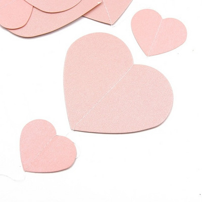 2 m-es szív papírfüzér függő transzparens esküvőre, 1. születésnapi babazuhany Valentin napi parti fali dekorációs kellékek