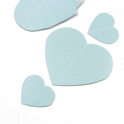 2 m-es szív papírfüzér függő transzparens esküvőre, 1. születésnapi babazuhany Valentin napi parti fali dekorációs kellékek