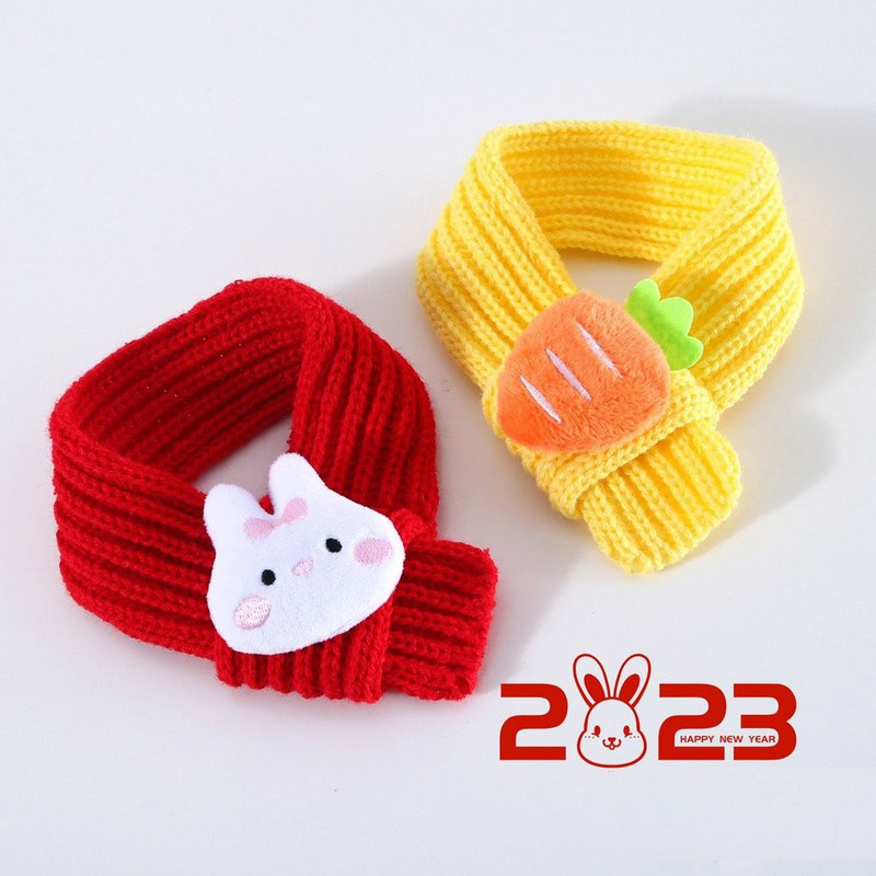 Modes kaķu kakla siksna kucēnu aksesuāri Trikotāžas šalle Mājas lakats Jaunais gads Silts kaķu suns