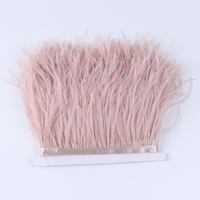 8-10 CM valge jaanalinnusulgede äärislint 1-meetrine naturaalne jaanalinnusulgede ääristega pulmapeokaunistus.