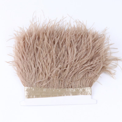 8-10 CM valge jaanalinnusulgede äärislint 1-meetrine naturaalne jaanalinnusulgede ääristega pulmapeokaunistus.