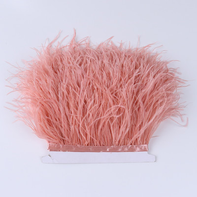 8-10 CM valge jaanalinnusulgede äärislint 1-meetrine naturaalne jaanalinnusulgede ääristega pulmapeokaunistus.