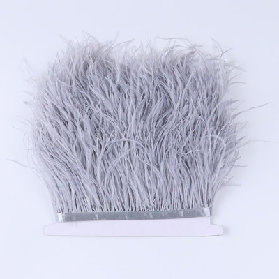 8-10 CM valge jaanalinnusulgede äärislint 1-meetrine naturaalne jaanalinnusulgede ääristega pulmapeokaunistus.