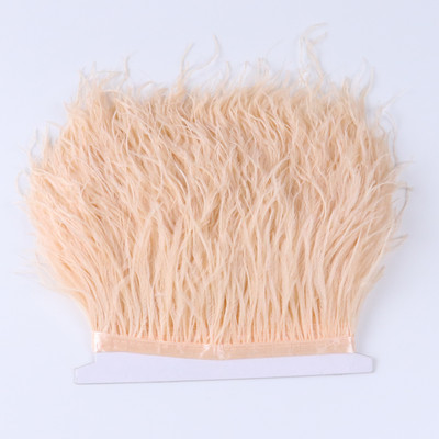 8-10 CM valge jaanalinnusulgede äärislint 1-meetrine naturaalne jaanalinnusulgede ääristega pulmapeokaunistus.