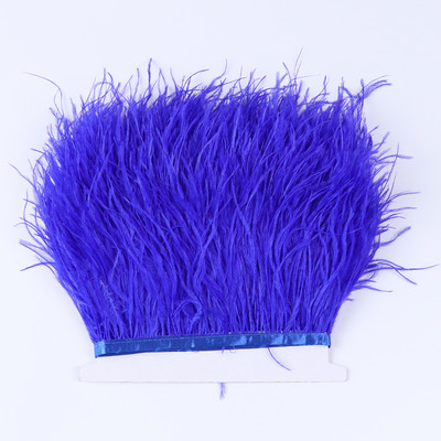 8-10 CM valge jaanalinnusulgede äärislint 1-meetrine naturaalne jaanalinnusulgede ääristega pulmapeokaunistus.