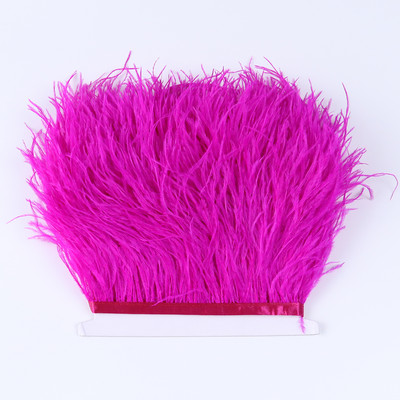 8-10 CM valge jaanalinnusulgede äärislint 1-meetrine naturaalne jaanalinnusulgede ääristega pulmapeokaunistus.