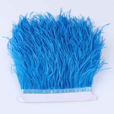 8-10 CM valge jaanalinnusulgede äärislint 1-meetrine naturaalne jaanalinnusulgede ääristega pulmapeokaunistus.