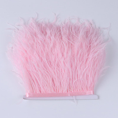 8-10 CM valge jaanalinnusulgede äärislint 1-meetrine naturaalne jaanalinnusulgede ääristega pulmapeokaunistus.