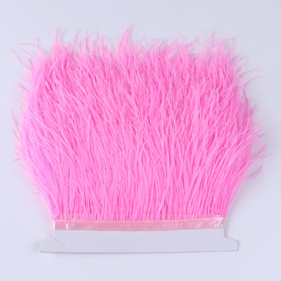 8-10 CM valge jaanalinnusulgede äärislint 1-meetrine naturaalne jaanalinnusulgede ääristega pulmapeokaunistus.