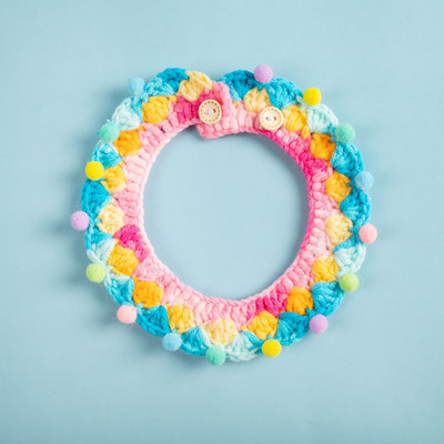 Jauka ziedu mala Dekoratīva kaķa kakla siksna kucēns suns Trikotāžas kakla siksna Kaķa dekorēšana Šalle Jauki tamborēti mājdzīvnieku kakla dekori Aksesuāri