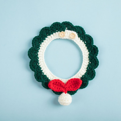 Jauka ziedu mala Dekoratīva kaķa kakla siksna kucēns suns Trikotāžas kakla siksna Kaķa dekorēšana Šalle Jauki tamborēti mājdzīvnieku kakla dekori Aksesuāri