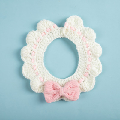 Jauka ziedu mala Dekoratīva kaķa kakla siksna kucēns suns Trikotāžas kakla siksna Kaķa dekorēšana Šalle Jauki tamborēti mājdzīvnieku kakla dekori Aksesuāri