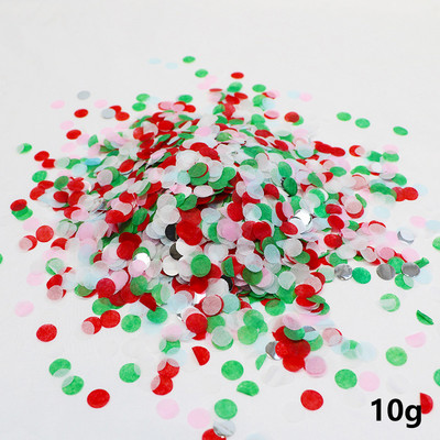 10g/kott 1cm värviline paberist konfetti pulma-sünnipäevapeo kaunistus ümmargune läbipaistev täidetud õhupalliga konfett