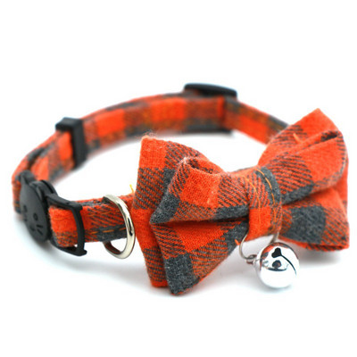 1PC Slatke višebojne karirane ogrlice za mačke Mašna Ogrlice za mačiće ogrlica zvono Štene mačka Ogrlice za pse Pas Mačka Chihuahua potrepštine za kućne ljubimce