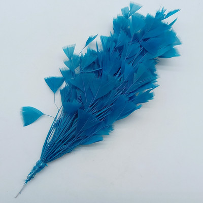 1 ķekars, krāsainas tītara spalvas, ziedi, izgatavoti kāzu centrā, galvassegas rotājumi, rokdarbu aksesuāri 25–30 cm