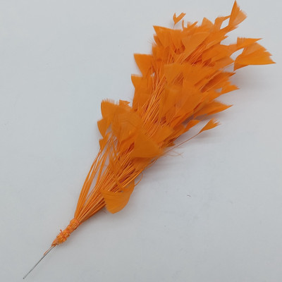 1 ķekars, krāsainas tītara spalvas, ziedi, izgatavoti kāzu centrā, galvassegas rotājumi, rokdarbu aksesuāri 25–30 cm