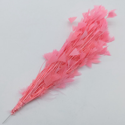 1 ķekars, krāsainas tītara spalvas, ziedi, izgatavoti kāzu centrā, galvassegas rotājumi, rokdarbu aksesuāri 25–30 cm