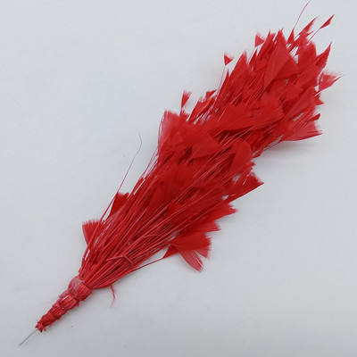 1 ķekars, krāsainas tītara spalvas, ziedi, izgatavoti kāzu centrā, galvassegas rotājumi, rokdarbu aksesuāri 25–30 cm