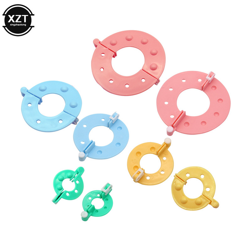 Kiváló minőségű 8 db/készlet Pompom készítő készlet Kötő kézműves különböző méretű plüsslabda készítő eszköz