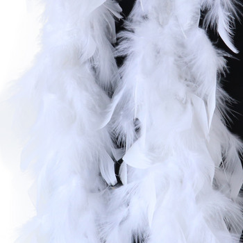 2 Yards Turkey Feather Boa Διακόσμηση για πάρτι Νυφικά Φόρεμα Φόρεμα Σάλι/Μαντίλι Diy Κοσμήματα Αξεσουάρ Crafts Plumes 38-40g