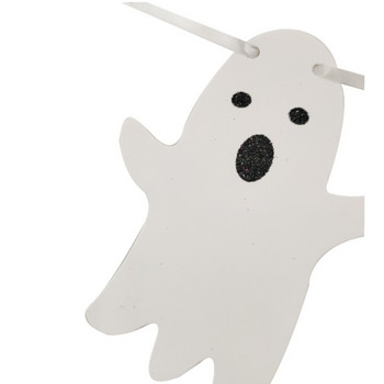 Διακόσμηση για αποκριάτικο πάρτι με σκόνη φάντασμα σημαία τρομακτικό Halloween Happy Mall παράθυρο Νηπιαγωγείο Κρεμαστό Γιρλάντα Home Deco