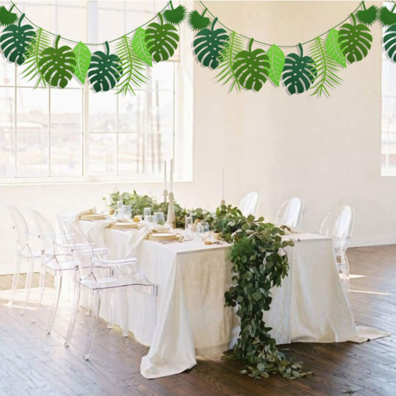 Bruņurupuča lapu dekorēšana Havaju salu ballīte Vasaras daudz laimes dzimšanas dienā Safari džungļu tropu tēmas dekors Dinozauru tēmas dekors