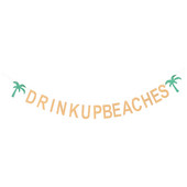 Dzērieni Kokosriekstu koka vītne Havaju salu karājošs karogs Reklāmkarogs Pludmale Jauki Aksesuāri Kāzas