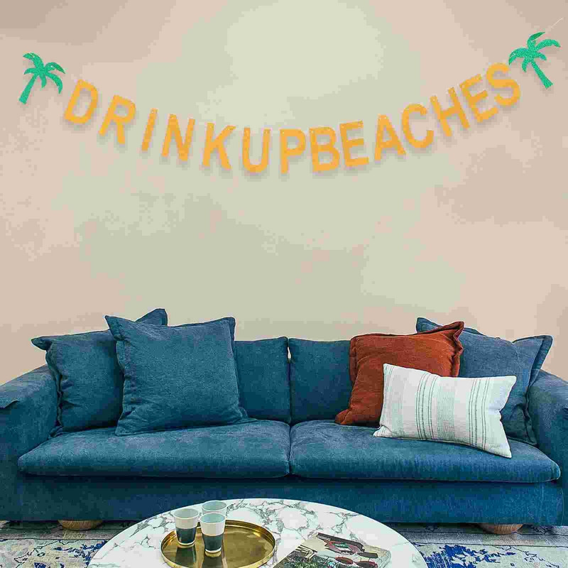 Dzērieni Kokosriekstu koka vītne Havaju salu karājošs karogs Reklāmkarogs Pludmale Jauki Aksesuāri Kāzas