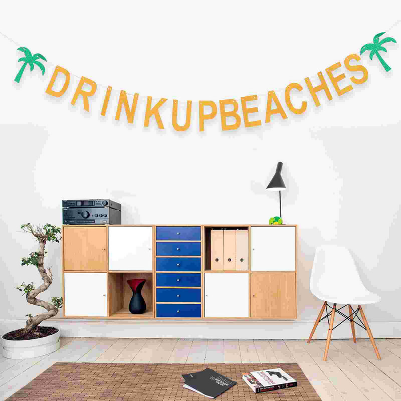 Dzērieni Kokosriekstu koka vītne Havaju salu karājošs karogs Reklāmkarogs Pludmale Jauki Aksesuāri Kāzas