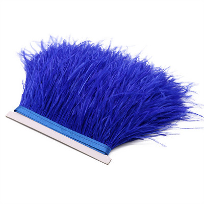 Μαύρα φτερά στρουθοκαμήλου 8-10/10-15 CM 1 Meter Trim Ribbon Selvage For DIY Plumes Χειροτεχνία Διακόσμησης Νυφικών Αξεσουάρ