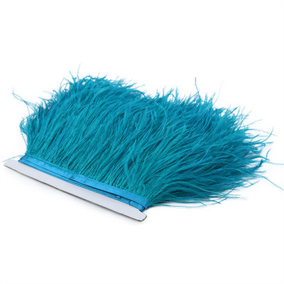 Μαύρα φτερά στρουθοκαμήλου 8-10/10-15 CM 1 Meter Trim Ribbon Selvage For DIY Plumes Χειροτεχνία Διακόσμησης Νυφικών Αξεσουάρ