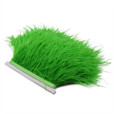 Μαύρα φτερά στρουθοκαμήλου 8-10/10-15 CM 1 Meter Trim Ribbon Selvage For DIY Plumes Χειροτεχνία Διακόσμησης Νυφικών Αξεσουάρ