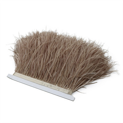 Μαύρα φτερά στρουθοκαμήλου 8-10/10-15 CM 1 Meter Trim Ribbon Selvage For DIY Plumes Χειροτεχνία Διακόσμησης Νυφικών Αξεσουάρ