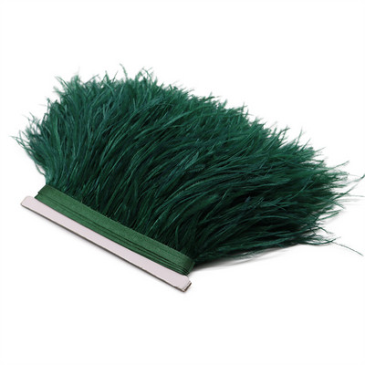 Μαύρα φτερά στρουθοκαμήλου 8-10/10-15 CM 1 Meter Trim Ribbon Selvage For DIY Plumes Χειροτεχνία Διακόσμησης Νυφικών Αξεσουάρ