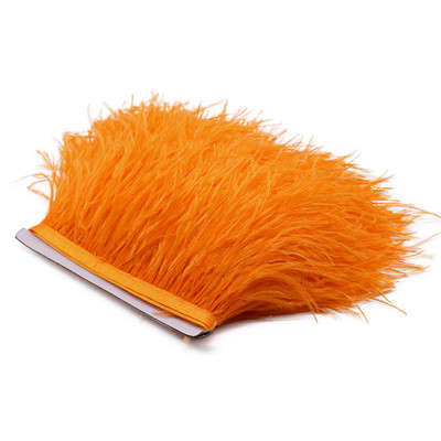 Μαύρα φτερά στρουθοκαμήλου 8-10/10-15 CM 1 Meter Trim Ribbon Selvage For DIY Plumes Χειροτεχνία Διακόσμησης Νυφικών Αξεσουάρ