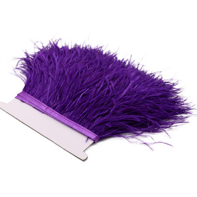 Μαύρα φτερά στρουθοκαμήλου 8-10/10-15 CM 1 Meter Trim Ribbon Selvage For DIY Plumes Χειροτεχνία Διακόσμησης Νυφικών Αξεσουάρ