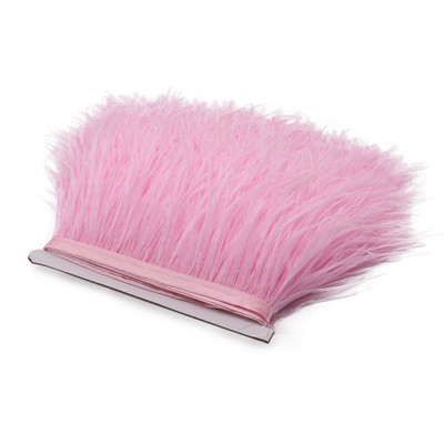 Μαύρα φτερά στρουθοκαμήλου 8-10/10-15 CM 1 Meter Trim Ribbon Selvage For DIY Plumes Χειροτεχνία Διακόσμησης Νυφικών Αξεσουάρ