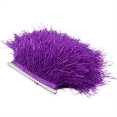 Μαύρα φτερά στρουθοκαμήλου 8-10/10-15 CM 1 Meter Trim Ribbon Selvage For DIY Plumes Χειροτεχνία Διακόσμησης Νυφικών Αξεσουάρ