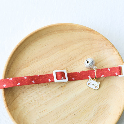 DOUKOU oriģinālais Hellokitty kaķa suņu kaklasiksna, regulējama mīļa mājdzīvnieka kaklasiksna Krizantēmas ķiršu pērļu dobs kulons kaķēnu kucēniem