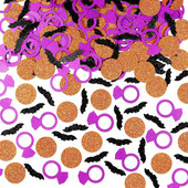 100 gab. Sikspārņu disks Dimanta gredzens raganas cepure zvaigznes mēness konfeti Helovīna dekorācijas, konfeti kāzu ballītes galda mētāšanas papīrs