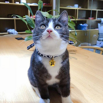 Модни нашийници за котки Японски стил Шиба Нашийници за домашни любимци Нашийник за кучета и котки със звънец Аксесоари за колие с висулка за котка чихуахуа