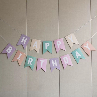 Daudz laimes dzimšanas dienā Reklāmkarogs Candy Bar Garland Decors Bronzing Macaron Daudz laimes dzimšanas dienā Bunting Pirmās dzimšanas dienas ballītes piederumi Bērnu duša